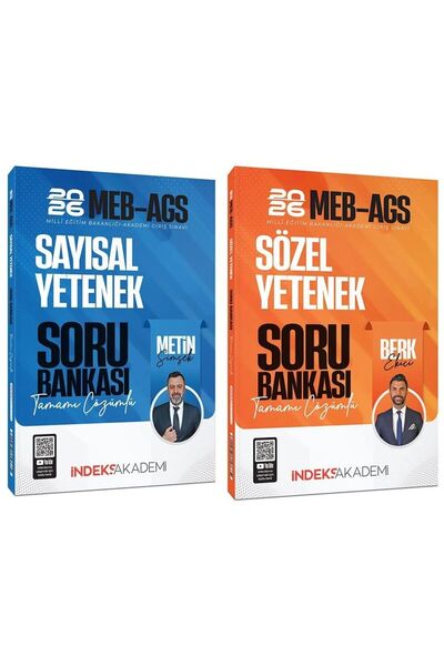 İndeks Akademi 2026 MEB-AGS Sayısal + Sözel Yetenek Soru Bankası 2 li Set - M...