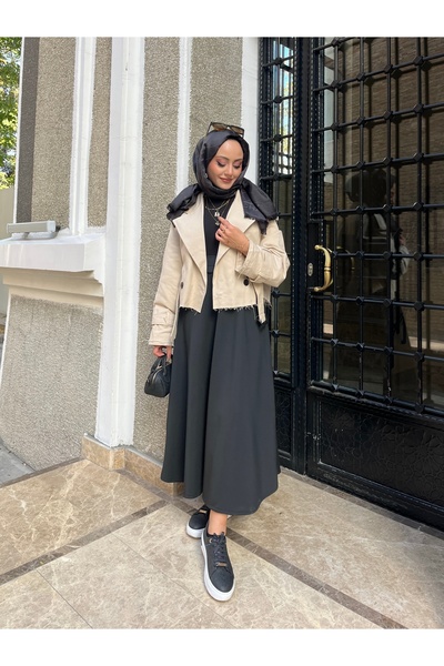 W WARGA Belt Detail Double-Breasted Short Jacket