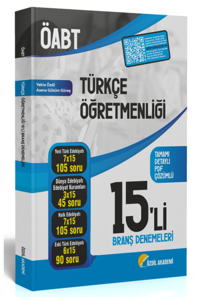 Genel Markalar Özdil Akademi ÖABT Türkçe Öğretmenliği 15 li Deneme Çözümlü - ...