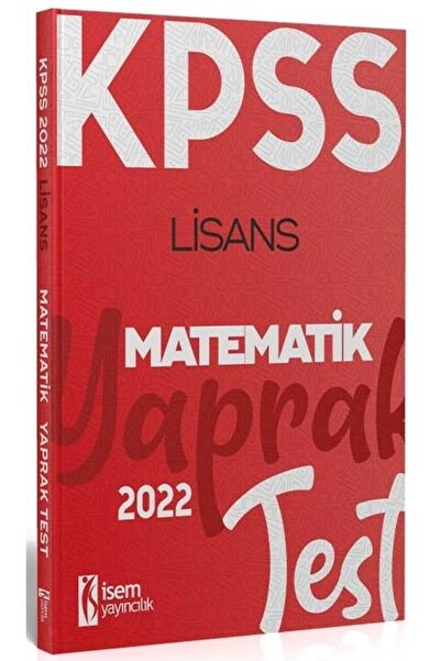 İsem Yayınları SÜPER FİYAT - İsem 2022 KPSS Matematik Yaprak Test İsem Yayınları