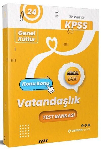 Uzman Kariyer Yayınları SÜPER FİYAT - Uzman Kariyer 2024 KPSS Vatandaşlık Tes...