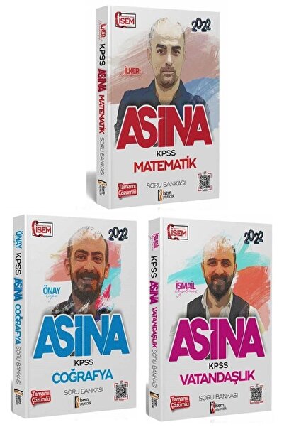 İsem Yayınları SÜPER FİYAT - İsem 2022 KPSS Aşina Matematik + Coğrafya + Vata...