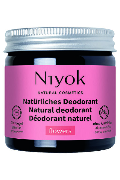 Niyok cream deodorant, Floral aromas, , vegan, aluminum-free, 40 ml