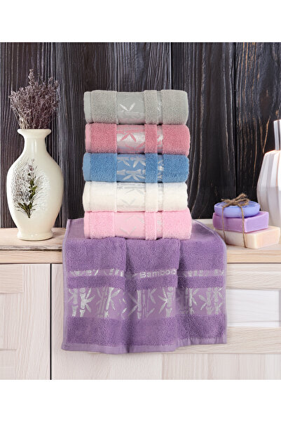 Gön Ev Tekstili Bamboo Hand Towel 12 Pieces 50X90 cm Soft and Water Absorbent