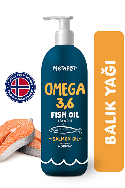 Metapet Köpekler için Balık Yağı, Premium Norveç Somonu Yağı, Omega 3 ve 6, Y...