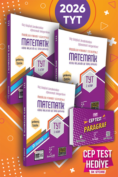 Karekök Yayınları 2026 TYT Matematik Soru Bankası 1. 2. 3. Kitap Konu Anlatım...