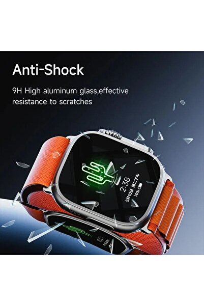 UnDePlus Watch Ultra 1/2/3 49mm High Glass Kolay Uygulama Aparatlı Cam Ekran Koruyucu Uyumlu