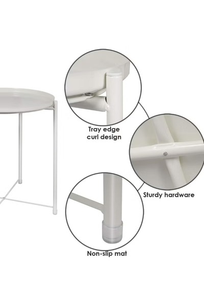 huitich Table for Living Room Coffee Tray Side Serving Table