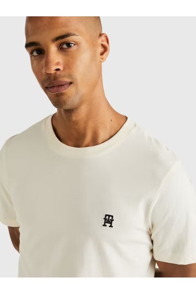 Tommy Hilfiger TH Monogram Embroidery Crew Neck T-Shirt