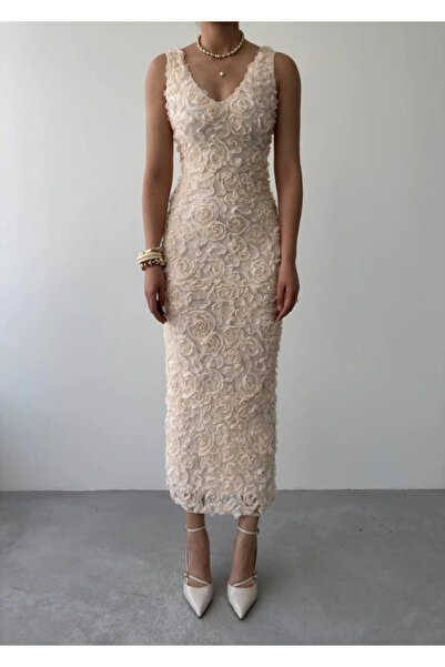 MODA Φόρεμα Kren Rose με λεπτομέρειες