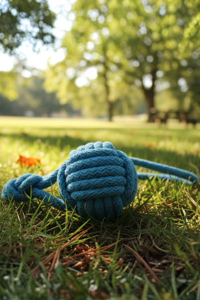 shop Monkey Fist Köpek Oyuncağı – Dayanıklı Pamuk İpli, Doğal Top ve Çekiştirme Oyuncağı (Medium)