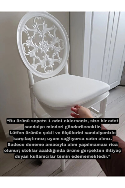 METİNEV Стандартний стілець з білою губкою - підходить для стільців Tfany та Iron