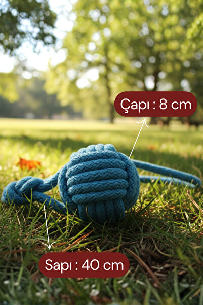 shop Monkey Fist Köpek Oyuncağı – Dayanıklı Pamuk İpli, Doğal Top ve Çekiştirme Oyuncağı (Medium)