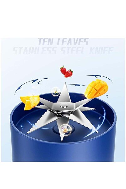 Arabest Portable Fruit Juicer with Digital Display Small Handheld Electric Blenders High Speed Blue