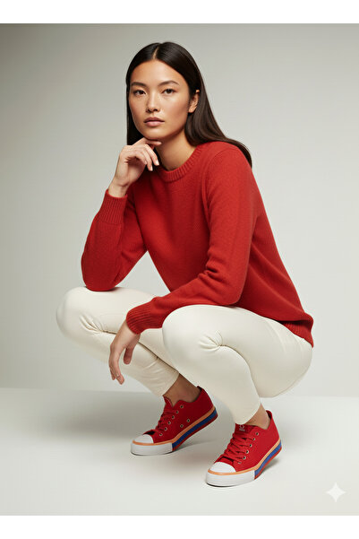 Benetton ® Orijinal Yeni Sezon Kadın Spor Ayakkabı Bn30176 Kırmızı