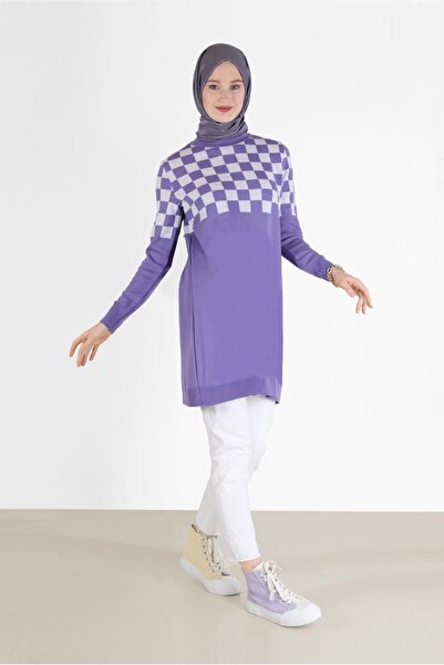 Alvina SQUARE PATTERNED KNIT TUNIC 42023