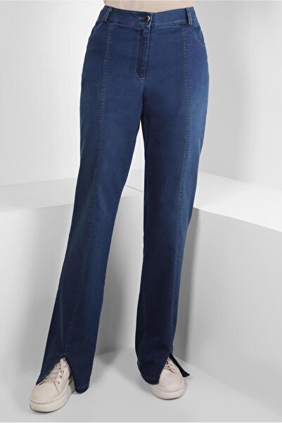 Alvina SLIP DETAILED DENIM PANTS 70601