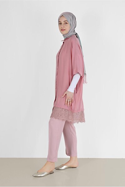 Alvina Guipure Detailed Hemline Tunic 4122