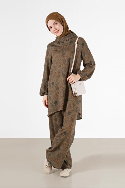 Alvina FISHER COLLAR PATTERNED DOUBLE PANT WITH ELASTIC CUFFSSET 42280