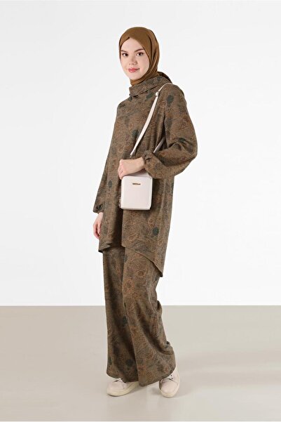 Alvina FISHER COLLAR PATTERNED DOUBLE PANT WITH ELASTIC CUFFSSET 42280