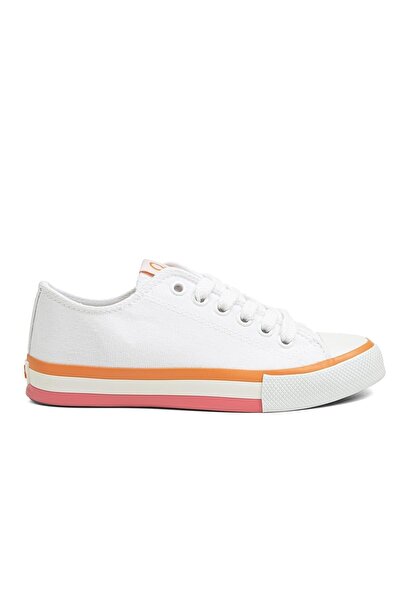 Benetton ®| Bn-90176 - 3374 White Orange - Women's Sports Shoes