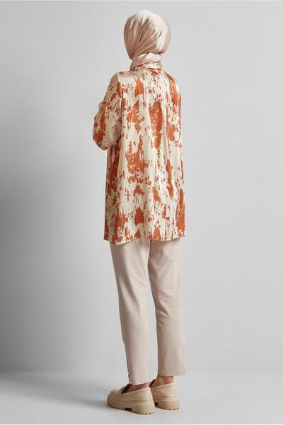 Alvina Patterned Satin Tunic 45429