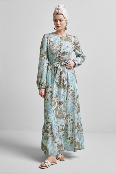 Alvina Size 45459 Belted Desenlfi Dress