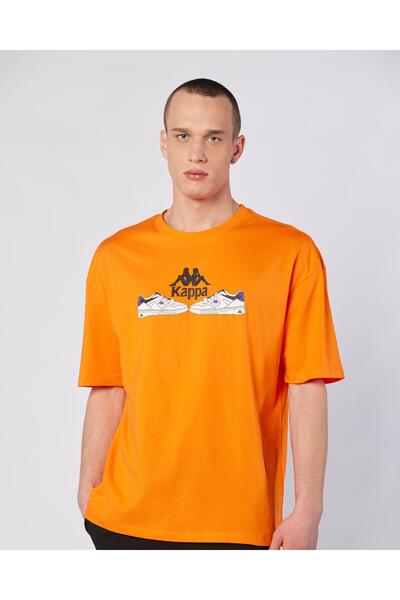 Kappa Authentic Taster Erkek Koyu Turuncu Regular Tişört