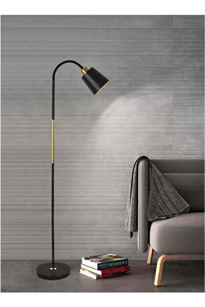 Arabest مصباح أرضي قوسي حديث - مصباح قراءة طويل الذراع قابل للتعديل ودافئ بقوة 12 واط