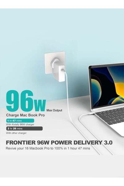 Bukela MacBook Pro 96W Super Fast USB-C Charger with Type-C Cable