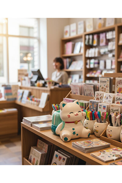 Home Kedi Kalemlik Obje, Masa Dekoru Kedi kalemlik(ANAHTARLIK HEDİYELİ)