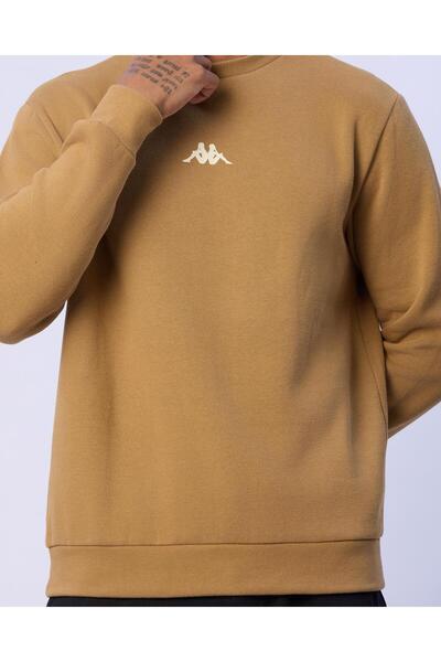 Kappa Antonio Erkek Bej Regular Fit Sweatshirt