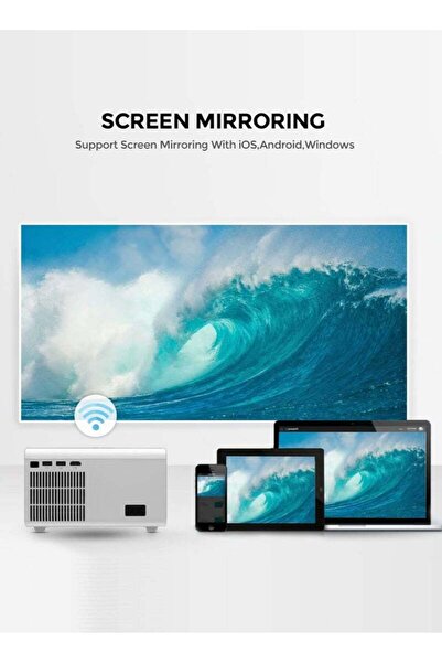 Bukela Android Projector 4K Full HD 1080P with 120" Screen, Portable Mini Projector with 10W Bluetoo