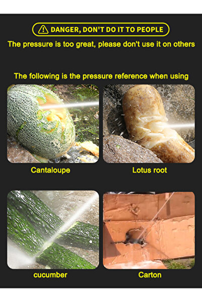 Wemart Electric Pressure Washer 800W, 8 MPa, Foam Pot & Spray Gun, 23ft Hose, Black/Yellow