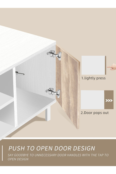 Ammar Space TV Cabinet TV Stand Table Living Room Storage Shelves Entertainment Industrial TV Console Table