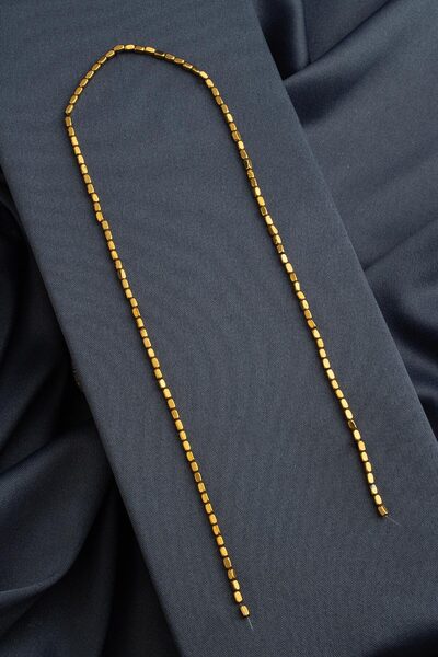 Uçar Doğaltaş Hematit Doğal Taş Parlak Gold Dikdörtgen Kesim 2x4mm Dizi [AA]