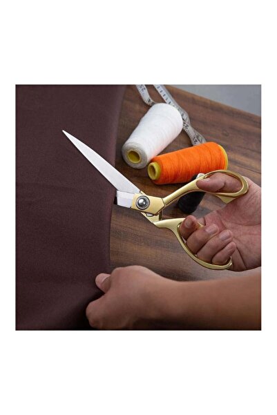 Janissary 24cm Golden Yellow Professional Tailor Scissors for Fabric, Leather, Denim Cutting