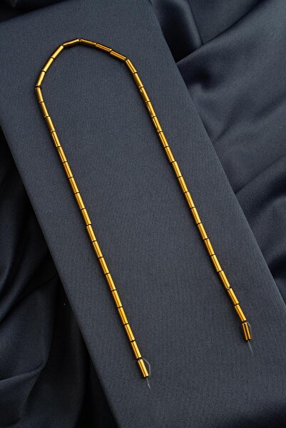 Uçar Doğaltaş Hematit Doğal Taş Parlak Gold Silindir Kesim 4x8mm Dizi [aa]