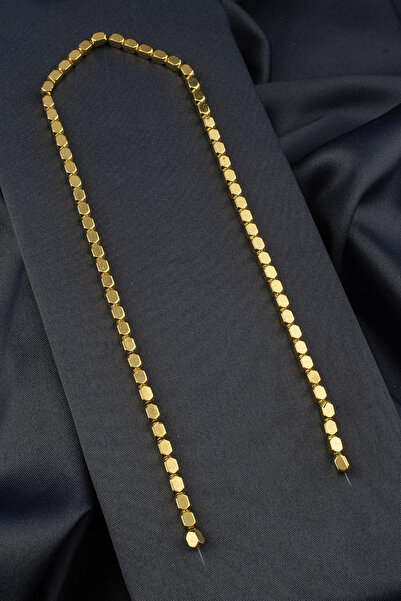 Uçar Doğaltaş Hematit Doğal Taş Parlak Gold Dikdörtgen Kesim 4x6mm Dizi [AA]