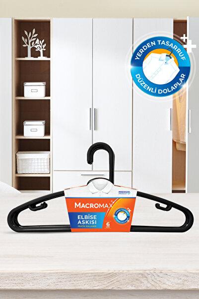 MACRO MAX Clothes Hanger 6X2 12 Pieces
