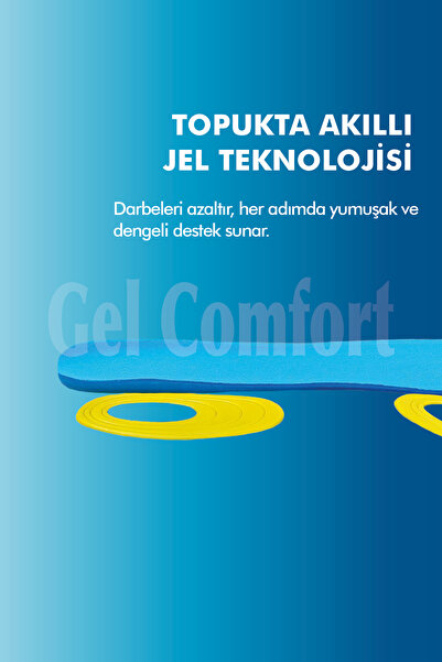 Gel Comfort GC16 | Yumuşak Jel, Ince, Rahat, Konfor, Tüm Ayakkabılar Ile Uyumlu Ve Ön Şok Emici Iç Tabanlık