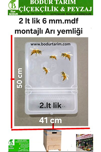 BODUR TARIM Bulancak 50x41, 2 Lt Lik 6 Mm Mdf Kovan Üstü Arı Yemlik ,