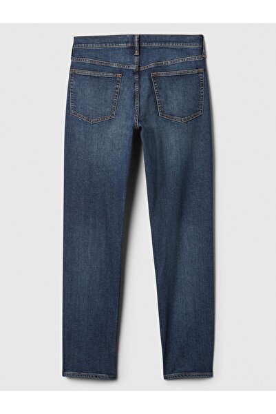 GAP Erkek Koyu Mavi Mid Rise Slim Jean Pantolon