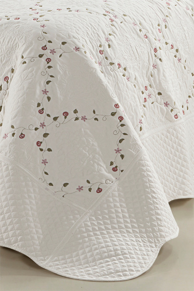 eco concept Tek Kişilik Yatak Örtüsü, Nakışlı Yatak Örtüsü, Günlük Yatak Örtüsü, Kapitoneli Yatak Örtüsü