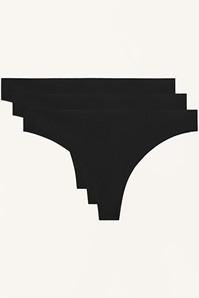 Oysho 3'lü görünmez poliamid karışımlı tanga külot