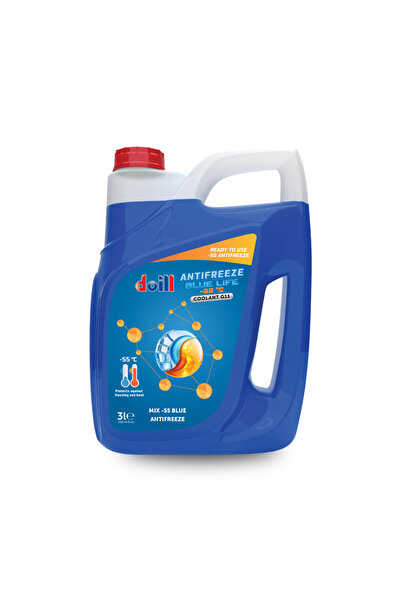 doill -55 / -56 Derece Hazır Karışım 3 Litre Mavi Antifriz - G11 (ÜRETİM YILI...