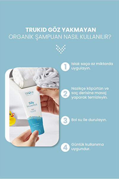 Trukid Göz Yakmayan Organik Şampuan 236.5 ml - Silly Shampoo