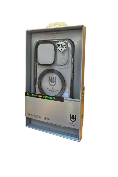 NJOYNY غطاء حماية مع ماج سيف متوافق مع آيفون 17 برو ماكس - أسود تيتانيوم