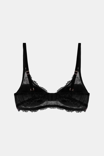 Amarelle Σουτιέν Roma με μαύρη δαντέλα χωρίς επένδυση