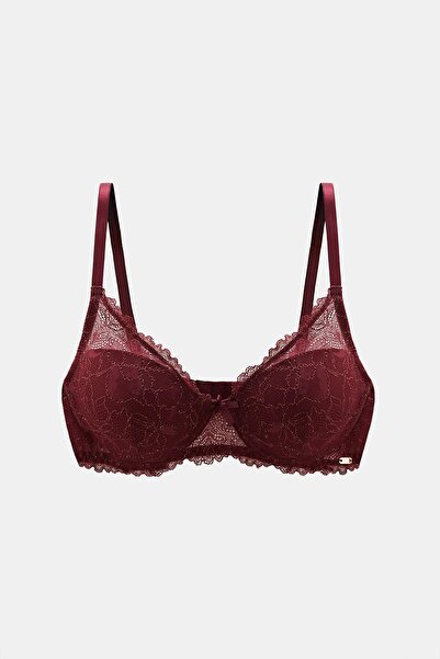 Amarelle Roma Bordo Dantelli Dolgusuz Sütyen